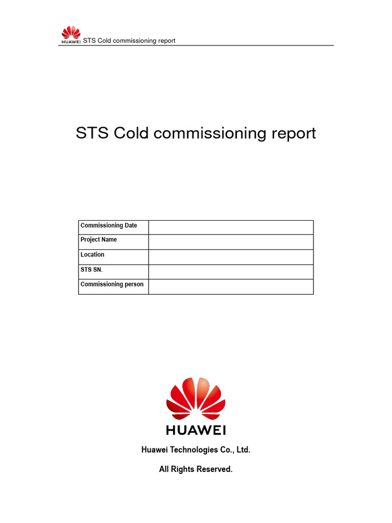 STS Cold Commissioning Report | Download Free PDF | Valve | Transformer