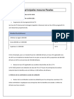 Les Principales Mesures Fiscales