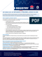 Info On Obtaining A Firearms Lic FACT Sheet