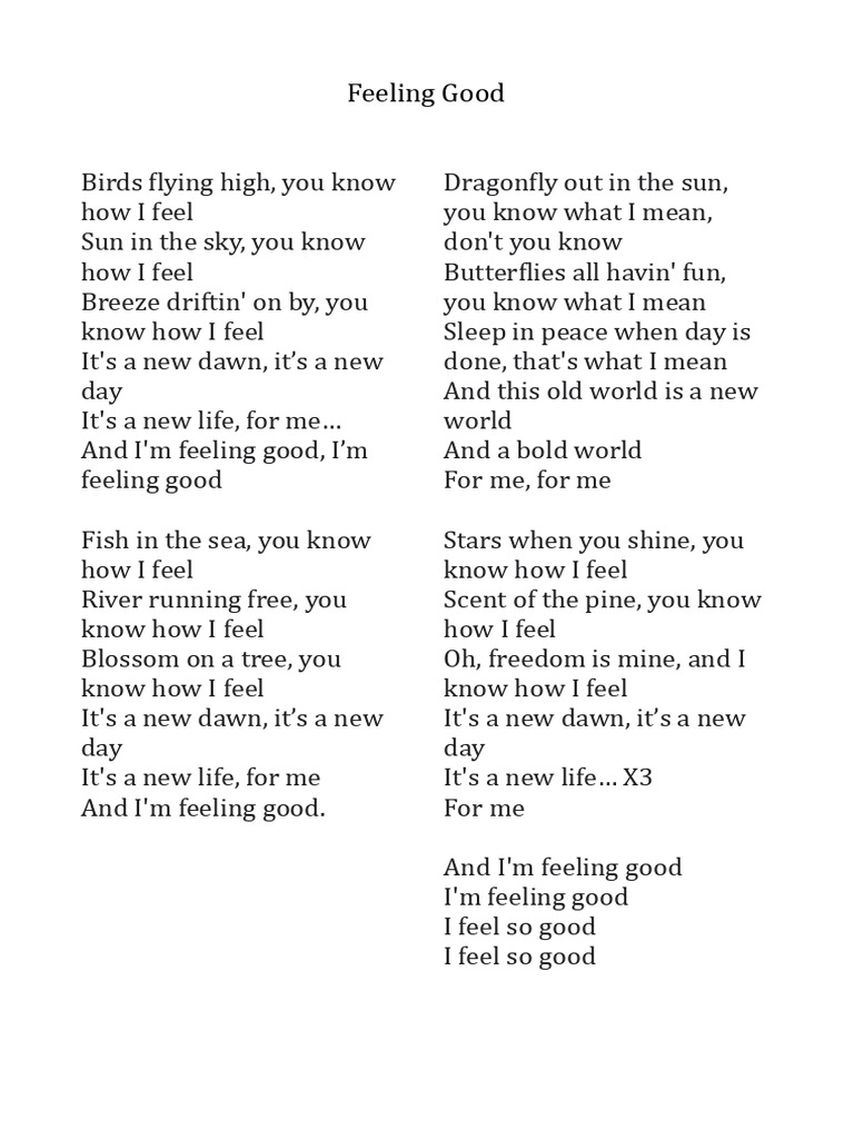 Feeling Good | PDF