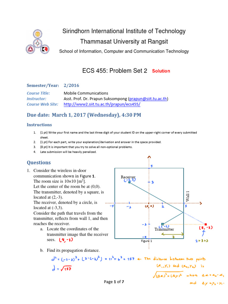 Mobile Communications Problem Set 2 | PDF | Decibel | Radio Propagation