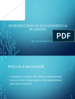 Management and Planning 