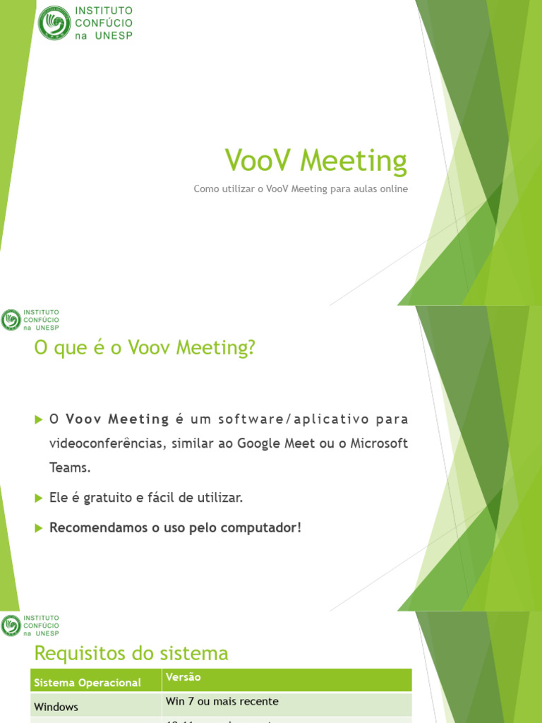 Guia Completo para Usar VooV Meeting | PDF | Senha | Android (sistema ...