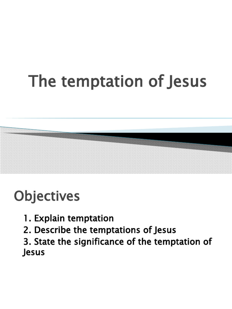 Understanding Jesus' Temptation | PDF
