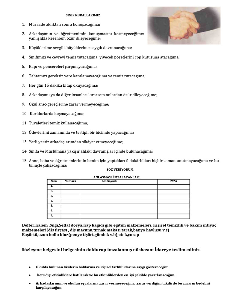 Sinif Sozlesmesi Pdf