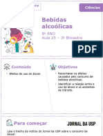 Bebidas Alcoólicas: 8 ANO Aula 25 - 3 Bimestre