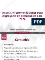 Icefi - Presentacion - Analisis Del Proyecto de Presupuesto 2024 GT