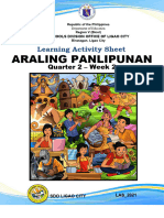 Araling Panlipunan: Learning Activity Sheet