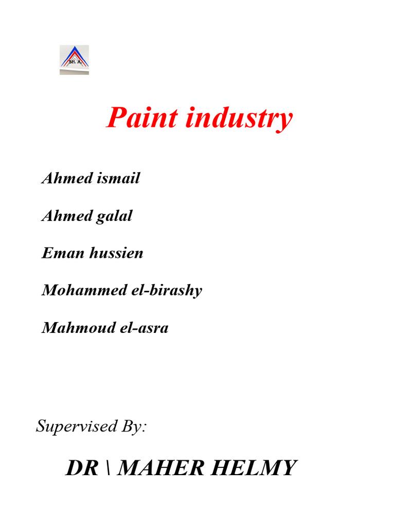 Paint Industry PDF Paint Pigment