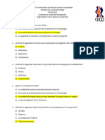 Cuestionario Unidad de Metabolismo