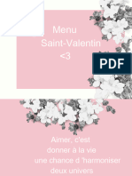 Menu Saint Valentin