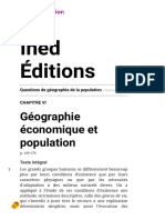 Questions de Géographie de La Population - Géographie Économique Et Population - Ined Éditions