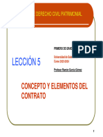 LECCIÓN 5 - Concepto y Elementos Del Contrato (2023-2024)