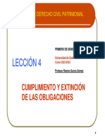 LECCIÓN 4 - Cumplimiento y Extinción de Las Obligaciones (2023-2024)