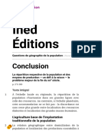 Questions de Géographie de La Population - Conclusion - Ined Éditions