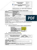 Formato Acta de Liquidacion de Contratos