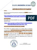 Comunicado 107 CPF Ii - 2023 Tercer Parcial Solicitud de 2da Rev. QMC