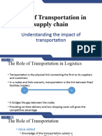 3 - Role of Transportation
