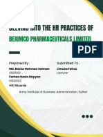 Delving Into The HR Practices of Beximco Pharmaceuticals Ltd. - by Md. Basiur Rahman Salman and Farhan Hasin Rayaan 
