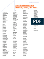 Collocation Preposition Combinations