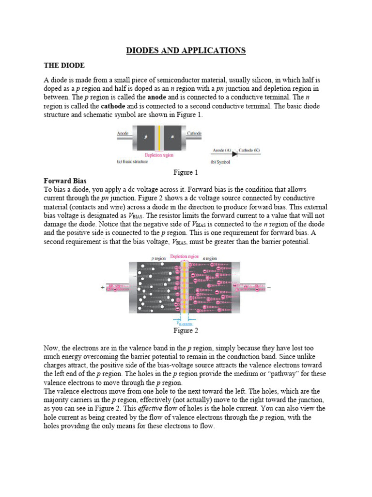 Lecture 2 Analogue Electronics I Pdf P N Junction Diode