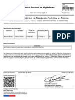 Extranjeria Ampliacion de Certificado de Residencia Definitiva en Tramite 27402436