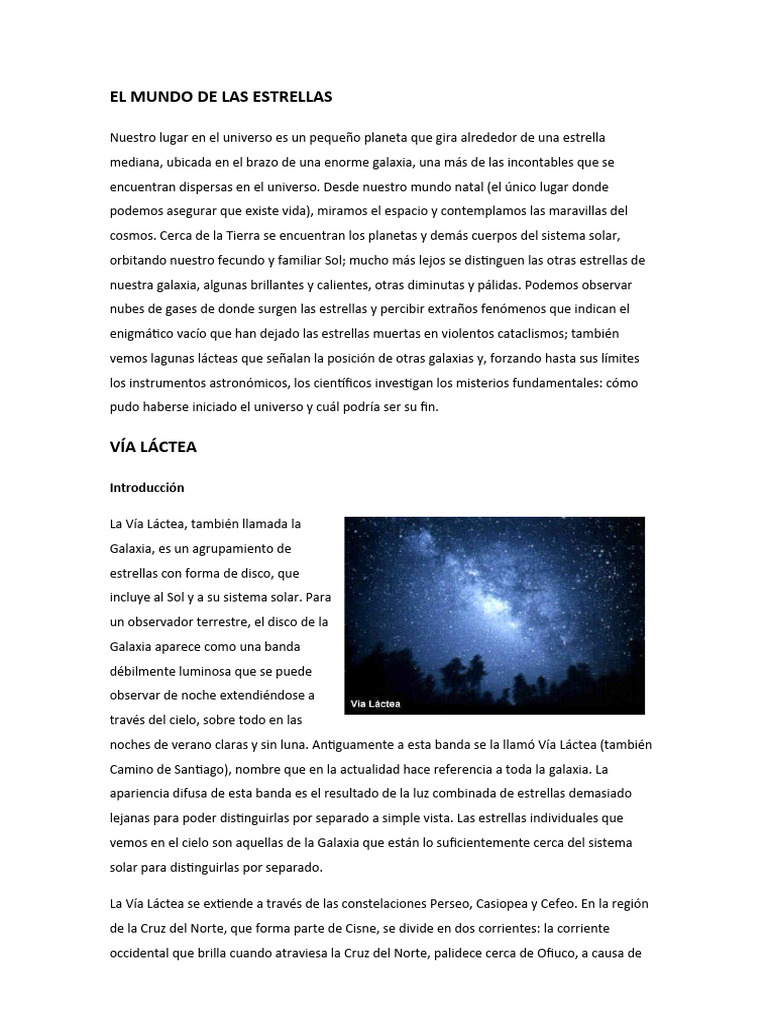 El Mundo de Las Estrellas | PDF | Galaxia | Venus