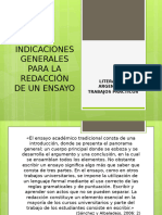 Indicaciones Generales para La Redaccion de Un Ensayo