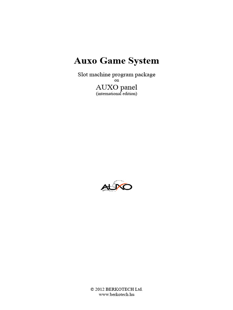 Auxo Game System ENG | PDF | Slot Machine | Computer Monitor