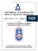 MINGGU XXII Dung Trinitatis, 5 Nop 2023, Bhs Batak-Koreksi