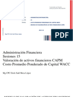 Sesion 15 Administración Financiera Modelo Capm y Wacc 2023-02