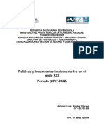 Políticas y Lineamientos Implementados en El Siglo XXI