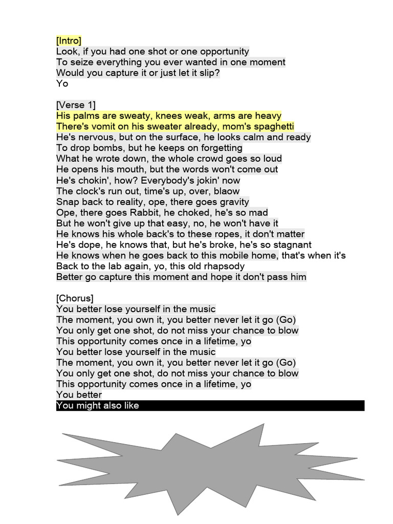 Lose Yourself | PDF