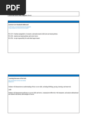 soccer unit plan template