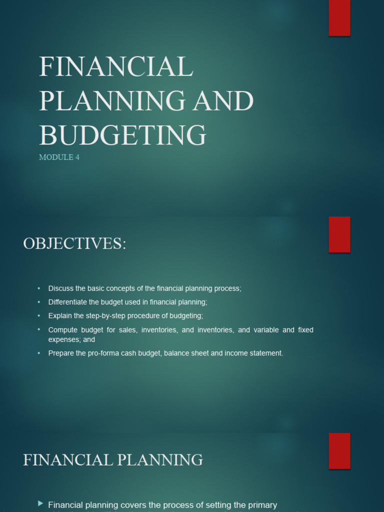 Financial Planning and Budgeting Overview | PDF | Financial Plan ...