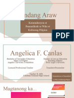 Magandang Araw: Komunikasyon at Pananaliksik Sa Wika at Kulturang Pilipino