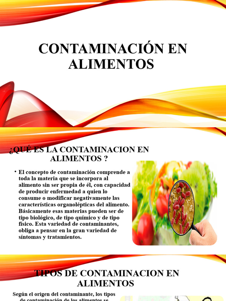 Tipos de Contaminación en Alimentos | PDF | Alimentos | Contaminación