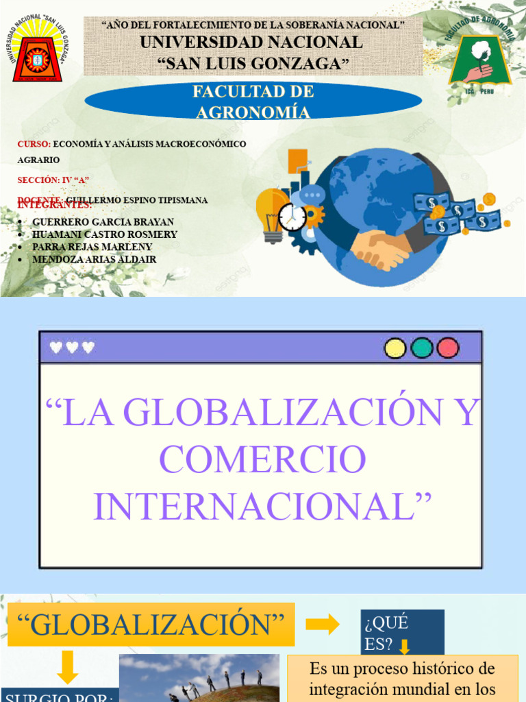 Globalización y Comercio Internacional - Grupo 4 | PDF | Globalización ...