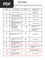 Exemplos de Escaleta para Roteiros | PDF
