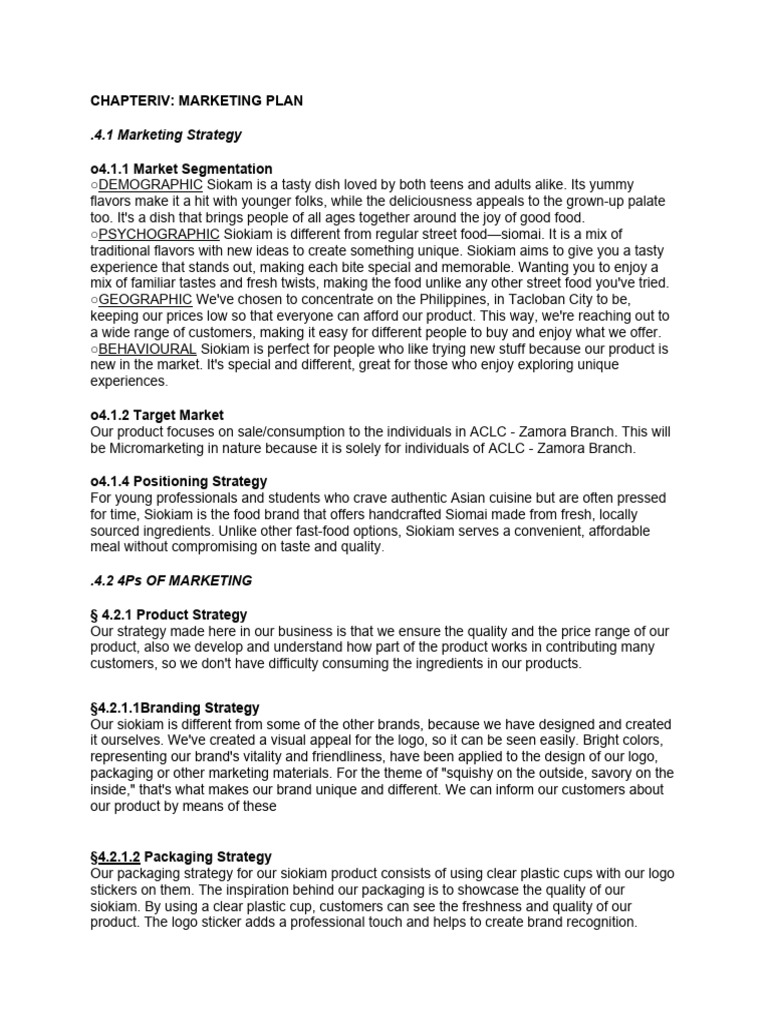 Siokiam Marketing Strategy Guide | PDF | Online Advertising | Brand