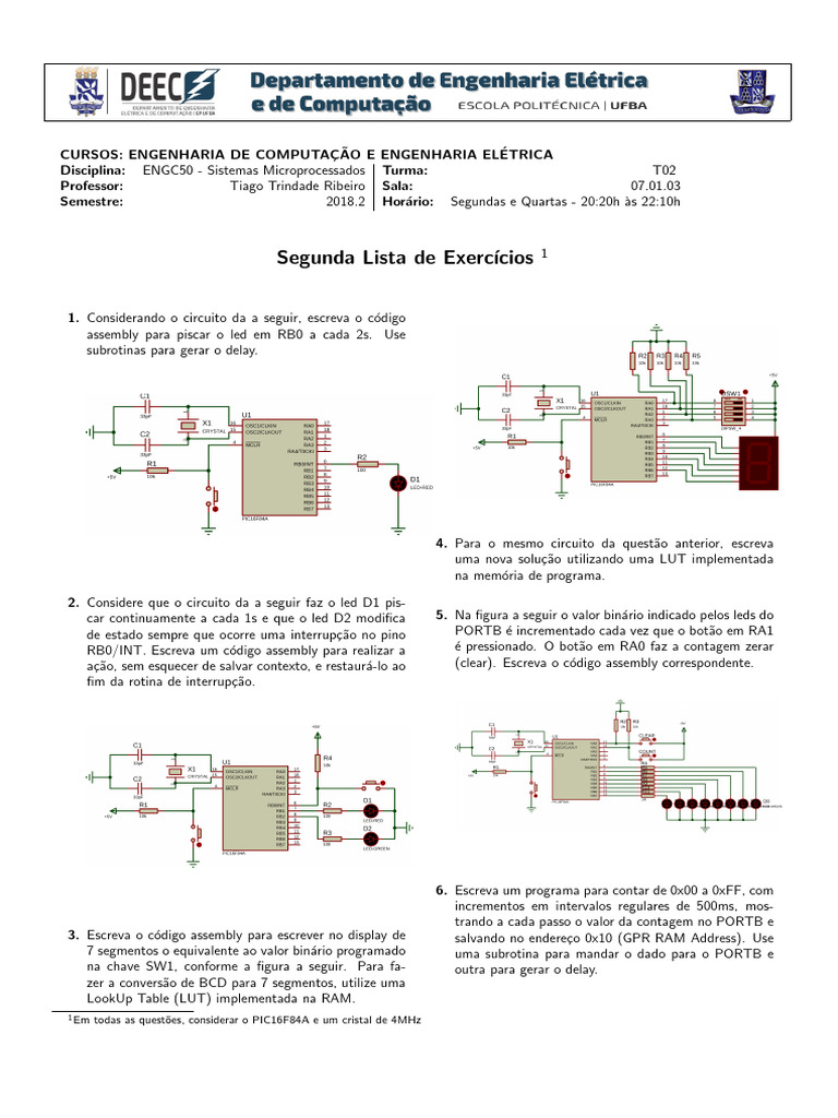 Código Assembly para Sistemas Microprocessados | PDF | Linguagem ...
