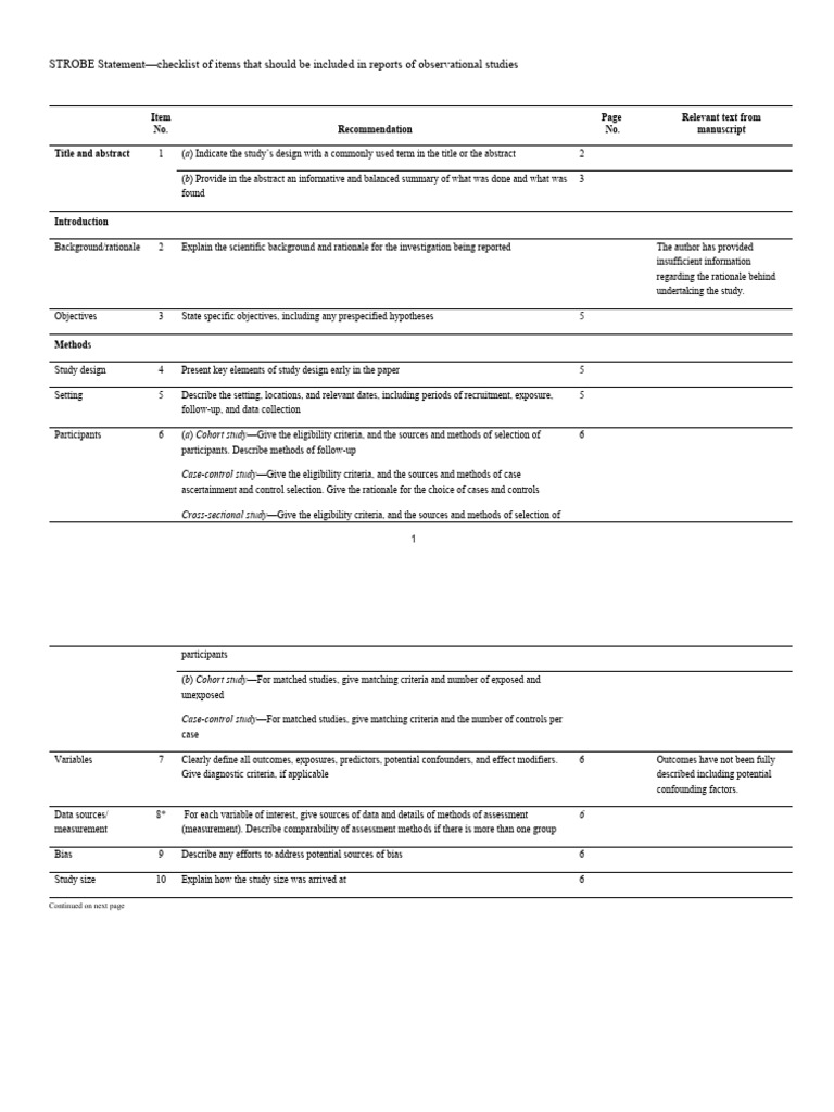 STROBE Checklist v4 Combined PlosMedicine Reviewer Download Free