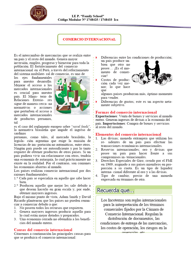 Importancia del Comercio Internacional | PDF | El comercio ...