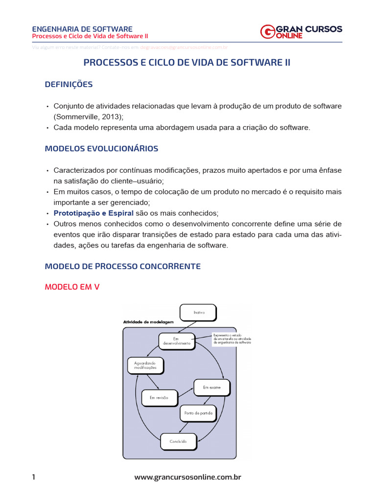 Modelos de Ciclo de Vida de Software | PDF | Engenharia de Software ...