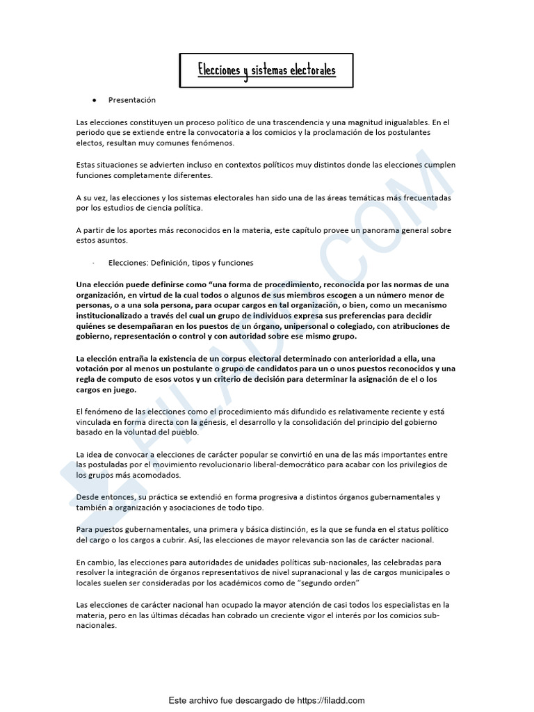 Resumen de luca elecciones y sistemas electorales pdf distrito