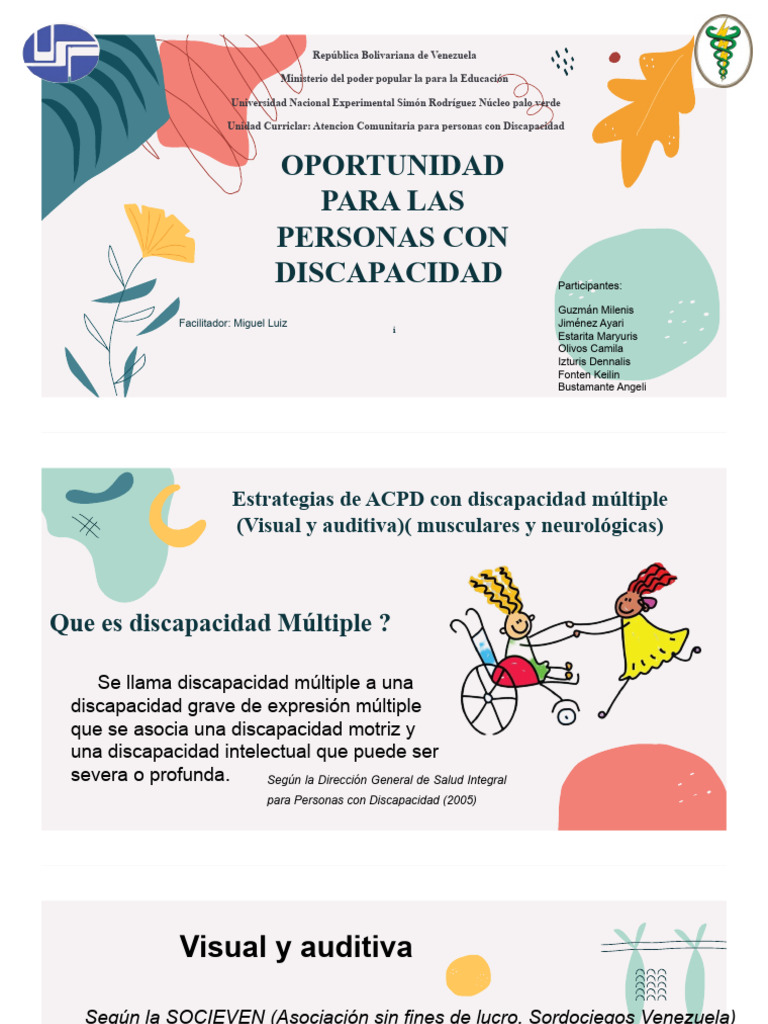 Estrategias ACPD para Discapacidad en Venezuela | PDF | Invalidez ...