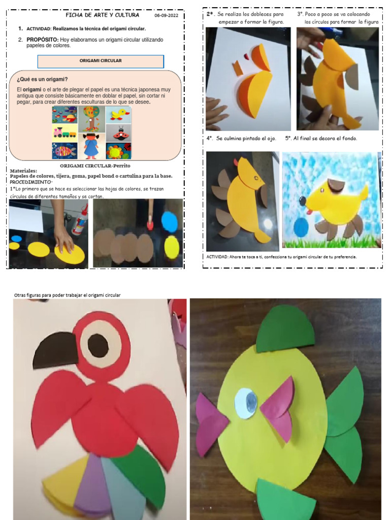 Origami Circular: Animales con Papel | PDF