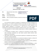 CIRCULAR 131 LEBG 2023 - Sobre Convocatorias Escolares y Horarios de Ensayos de Proyecto Interdiscip