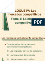 Tema IV. La Oferta Competitiva.