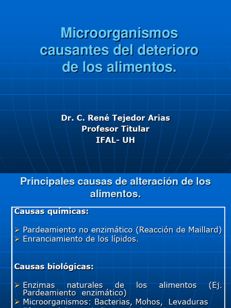 Microorganismos y Deterioro de Alimentos | PDF | Leche | Microorganismo